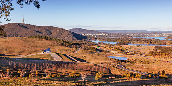 View over the National Arboretum Canberra